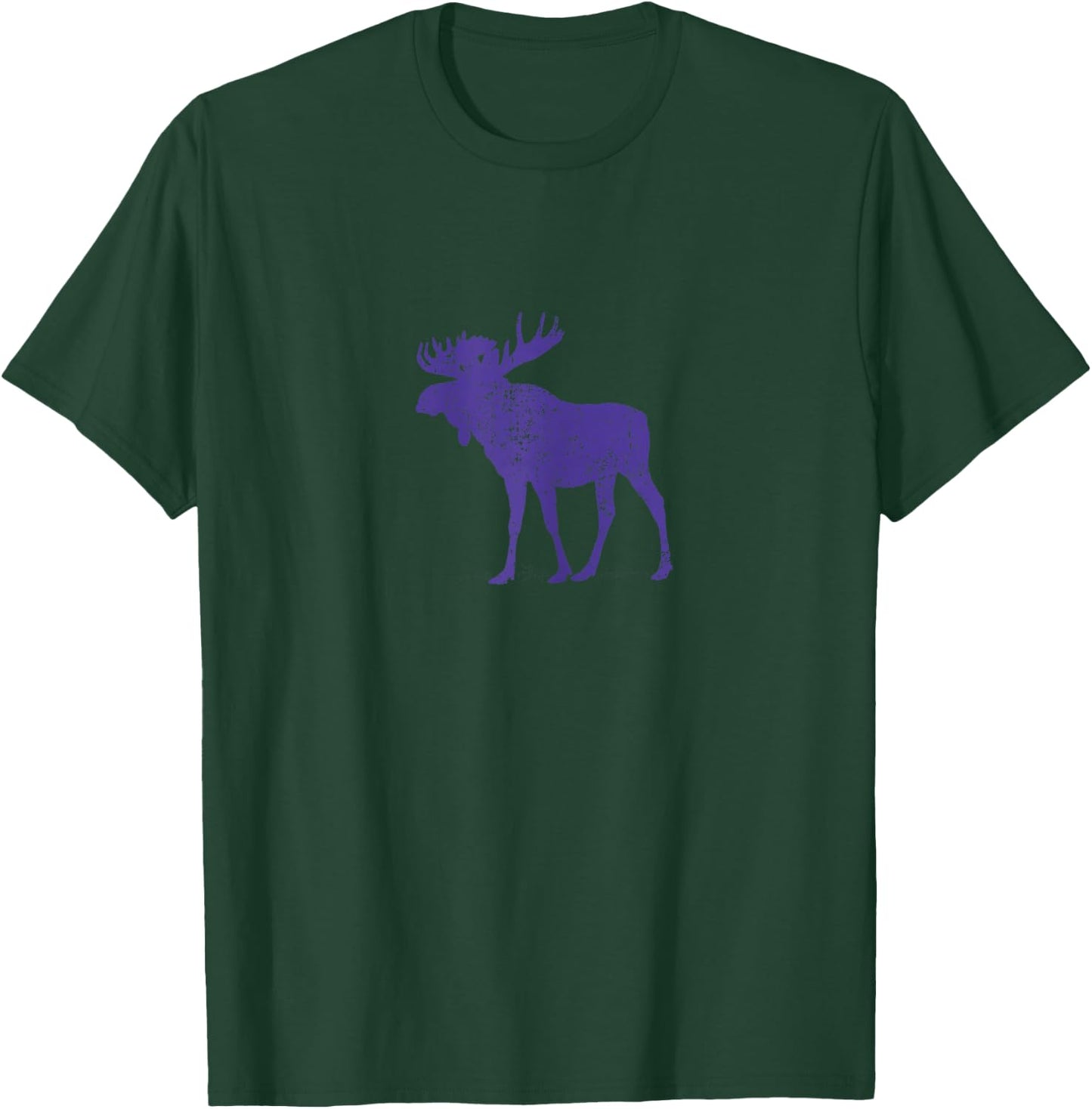 Moose - Retro Style Purple Moose T-Shirt - T-Shirt | Forest