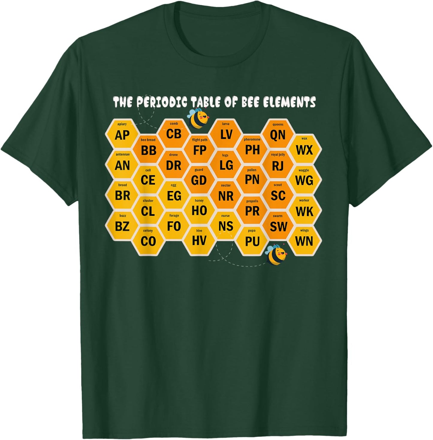 Beekeeper Periodic Table Beekeeping Bee Apiary Honey Lover T-Shirt - T-Shirt | Forest