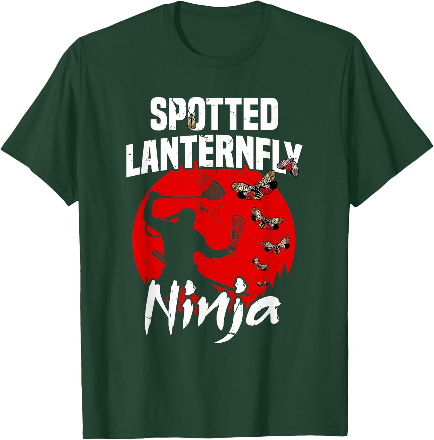 Spotted Lantern Fly Control Ninja Insects Bug Hunters T-Shirt - T-Shirt | Forest