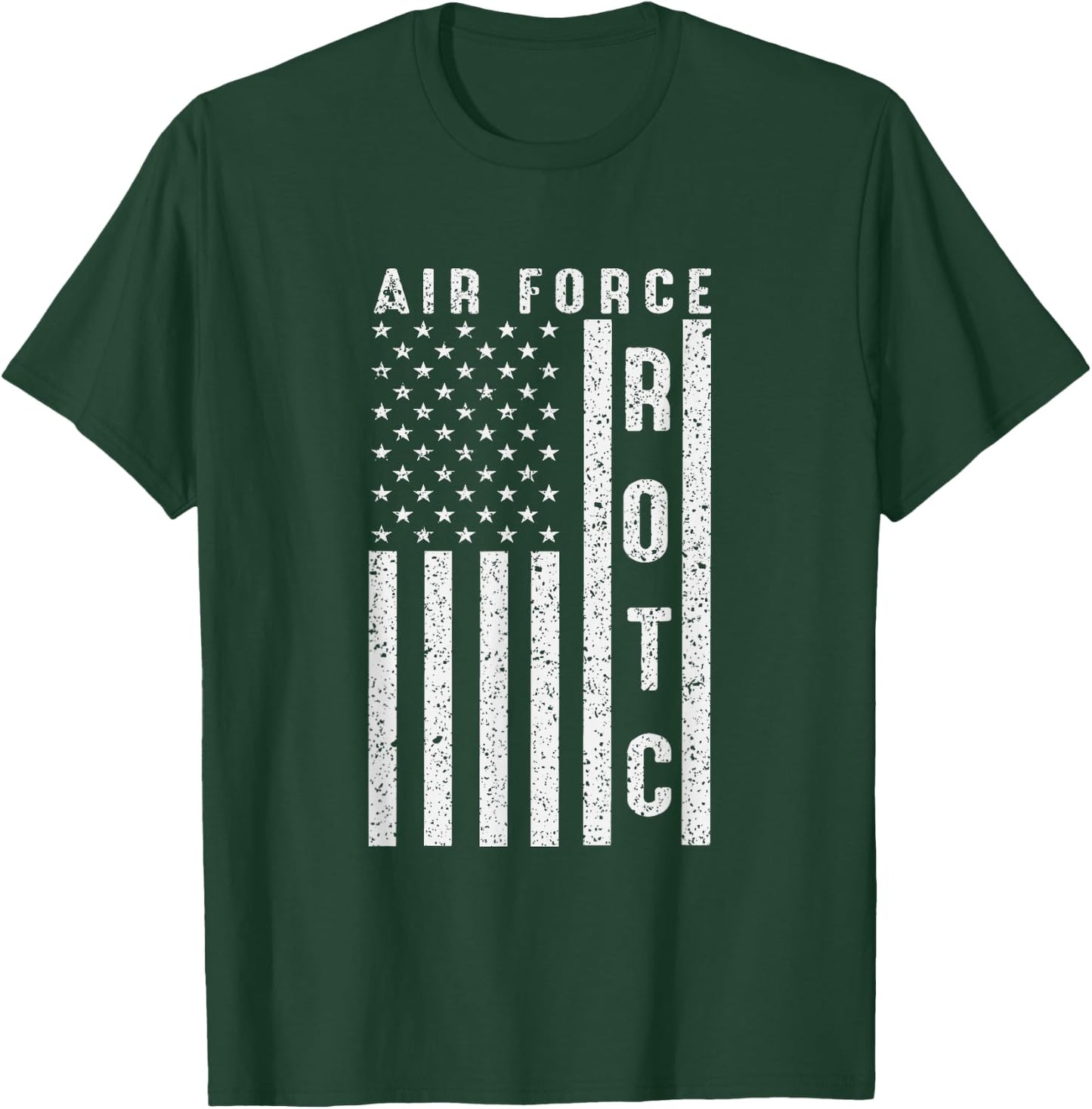 Air Force ROTC USAF ROTC USA Flag Distressed T-Shirt - T-Shirt | Forest