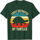 Turtle Easily Distracted By Turtles Sea Vintage Kids Lover T-Shirt - T-Shirt | Forest