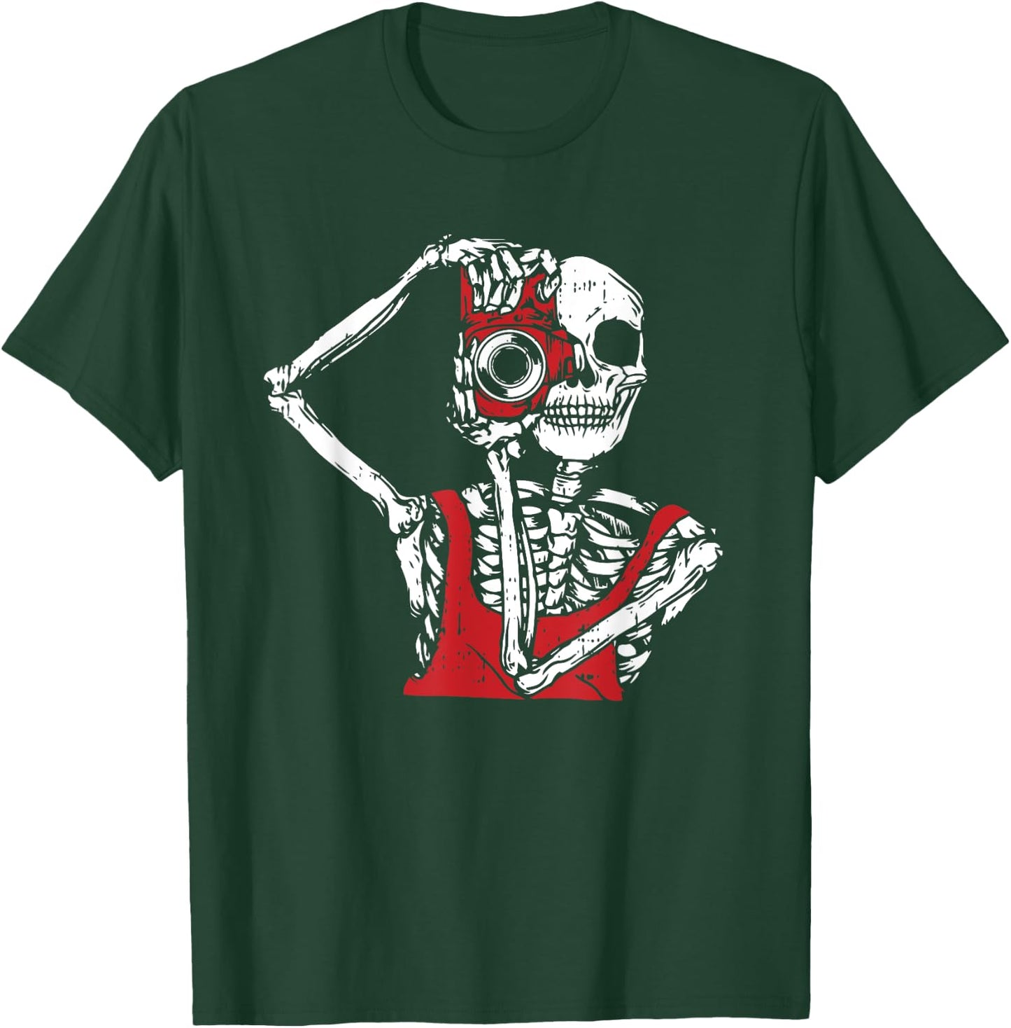 Bone Photographer Halloween Costume Skeleton Lover T-Shirt - T-Shirt | Forest