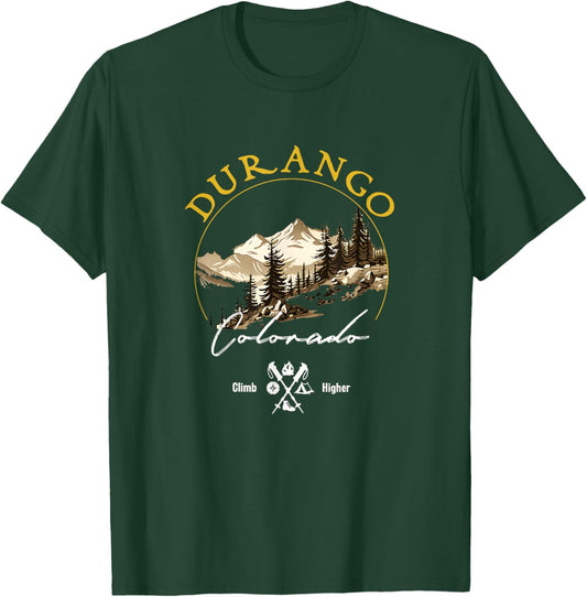 Durango Colorado Retro Vintage Apparel - Souvenir T-Shirt - T-Shirt | Forest