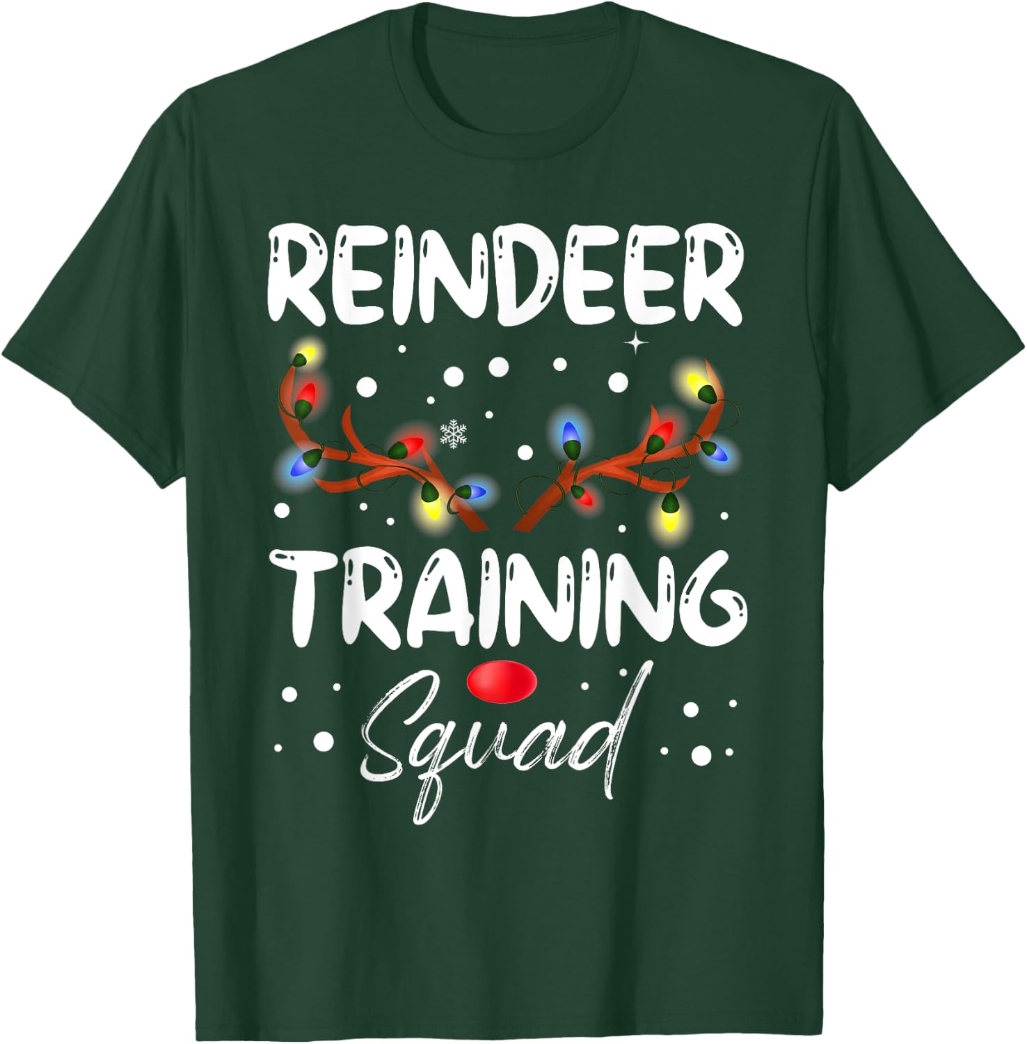 Christmas Running Reindeer Runner Training Squad Team T-Shirt - T-Shirt | Forest