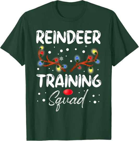 Christmas Running Reindeer Runner Training Squad Team T-Shirt - T-Shirt | Forest