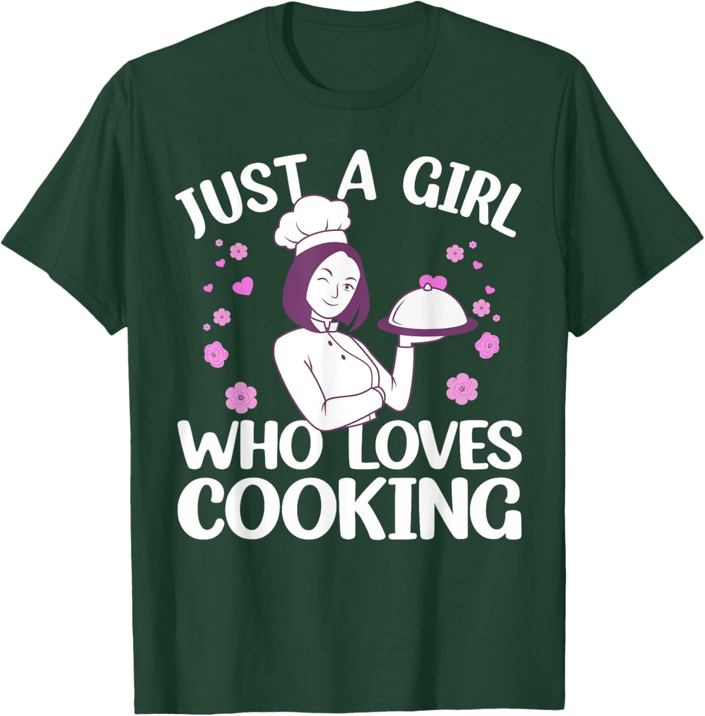 Funny Cook Art For Girls Kids Women Cooking Lover Culinary T-Shirt - T-Shirt | Forest