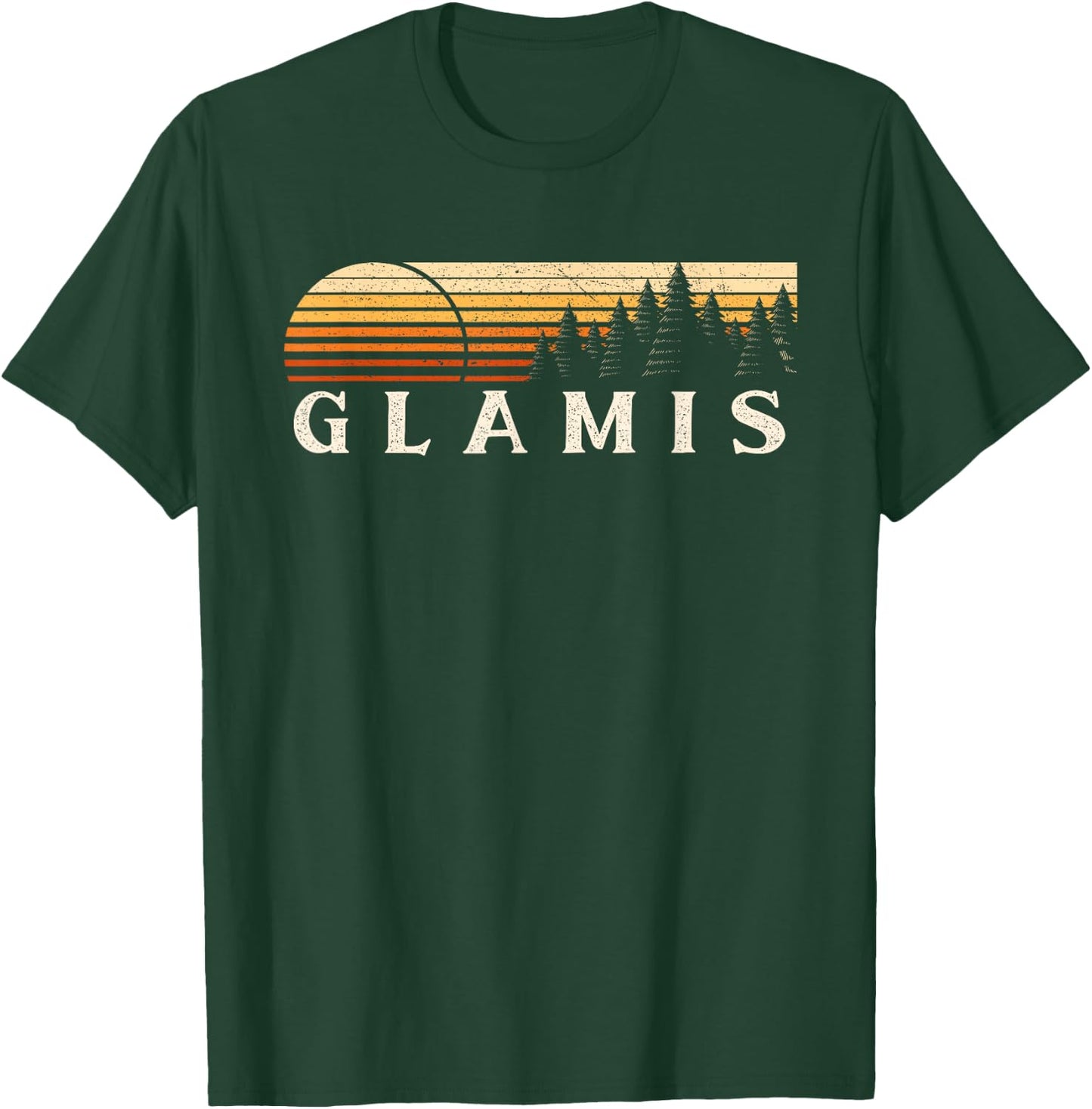 Glamis, CA Vintage Evergreen Sunset Eighties Retro T-Shirt - T-Shirt | Forest