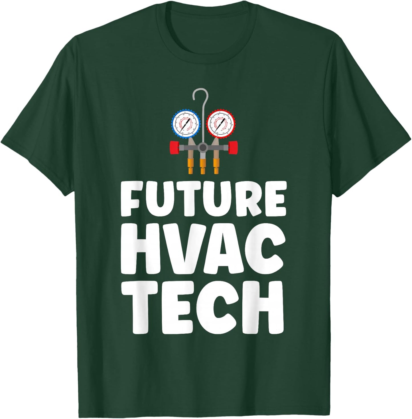 HVAC Technician Tech Vintage Future Hvac Tech T-Shirt - T-Shirt | Forest