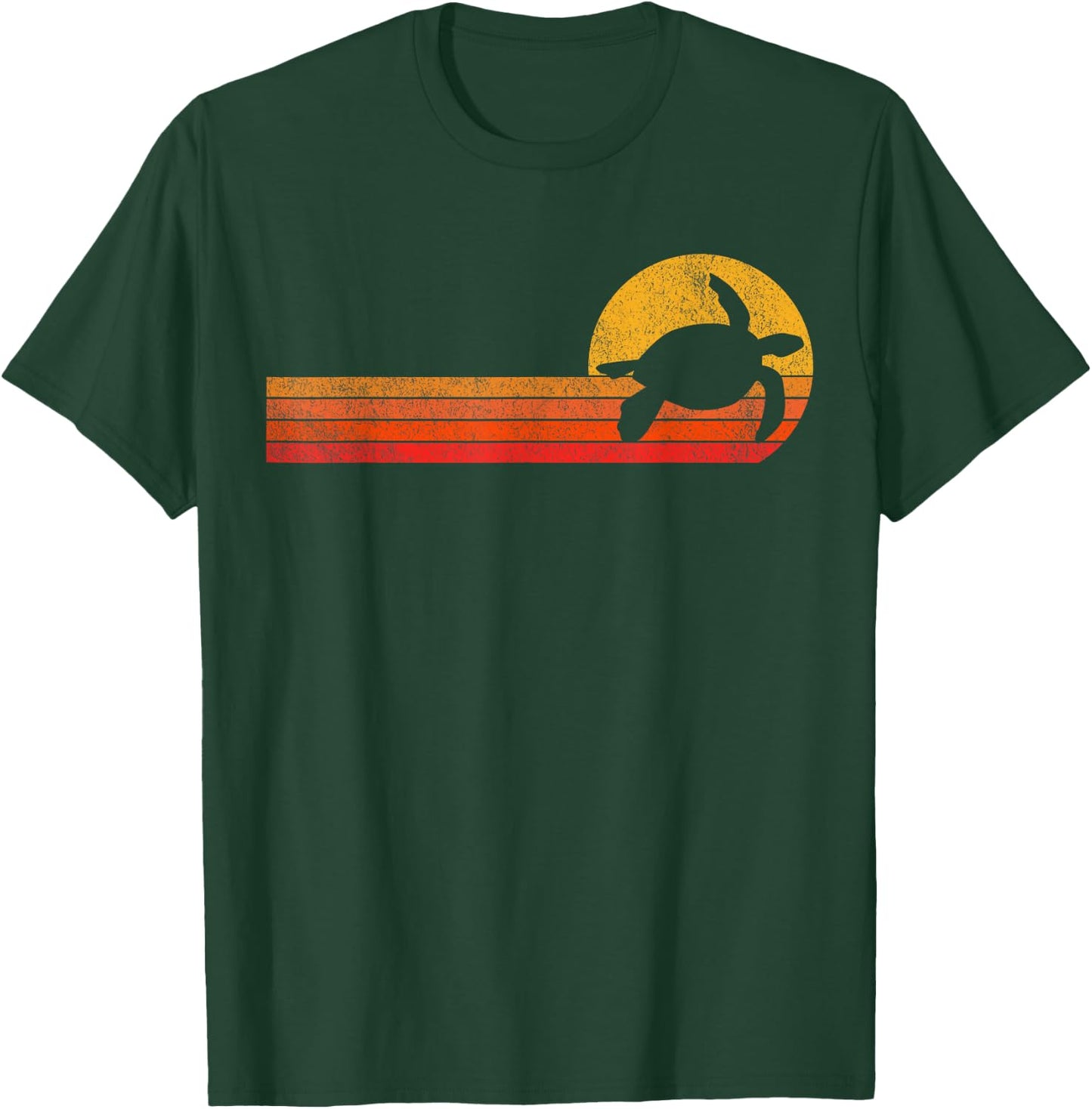 Sea Turtle Lover Funny Sea Turtle Retro T-Shirt - T-Shirt | Forest
