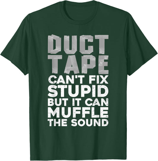 Cool Duct Tape Art Women Handyman Duct Tape Lover T-Shirt - T-Shirt | Forest