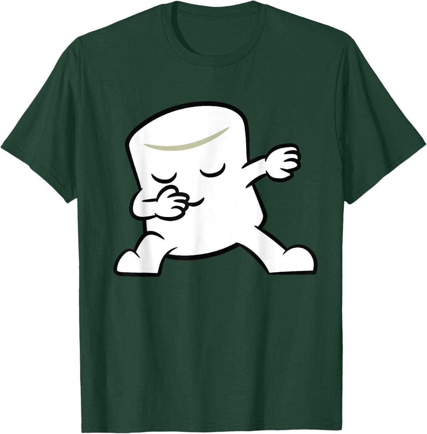 Cute Dabbing Marshmallow Campfire Kawaii Marshmallow T-Shirt - T-Shirt | Forest