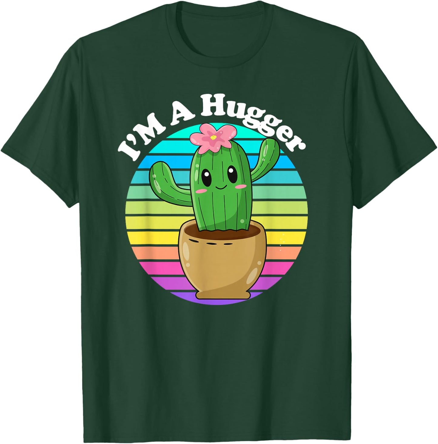 Funny I'm A Hugger Cartoon Cute Sarcastic Humor T-Shirt - T-Shirt | Forest
