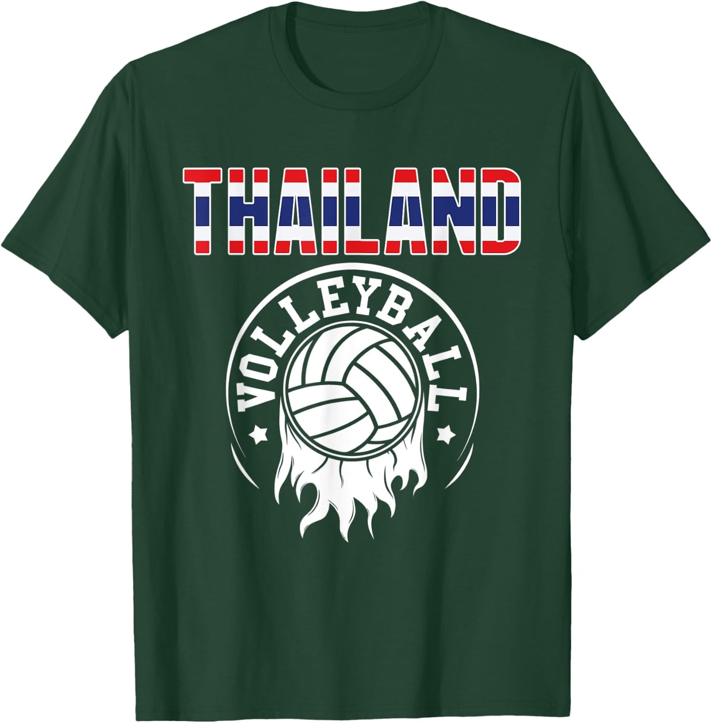 Proud Thailand Volleyball Fans Jersey - Thai Flag Sports T-Shirt - T-Shirt | Forest