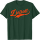 Retro Detroit Baseball City Distressed T-Shirt - T-Shirt | Forest
