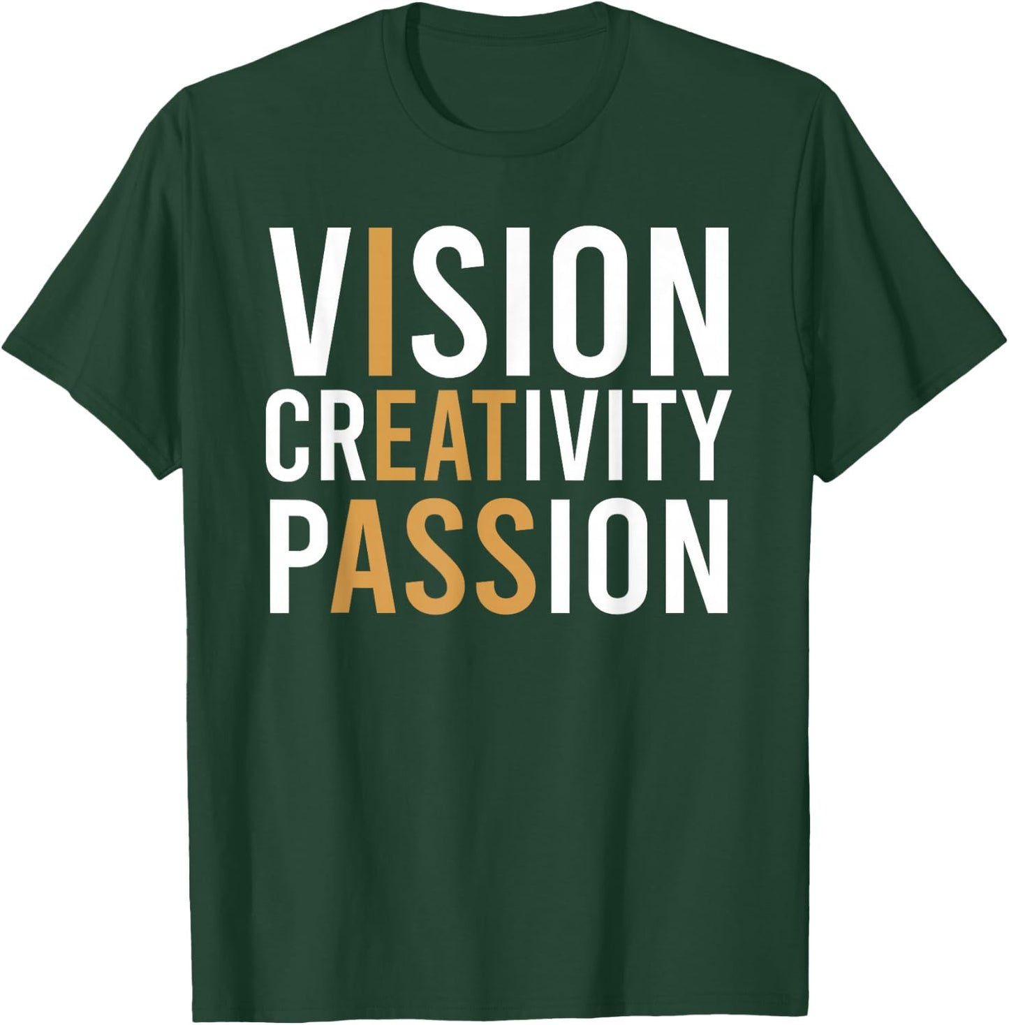 Vision Creativity Passion Black Funny Lace Cotton Polyester Blend Women's -Adults Regular Fit Short Sleeve T-Shirt - T-Shirt | Forest