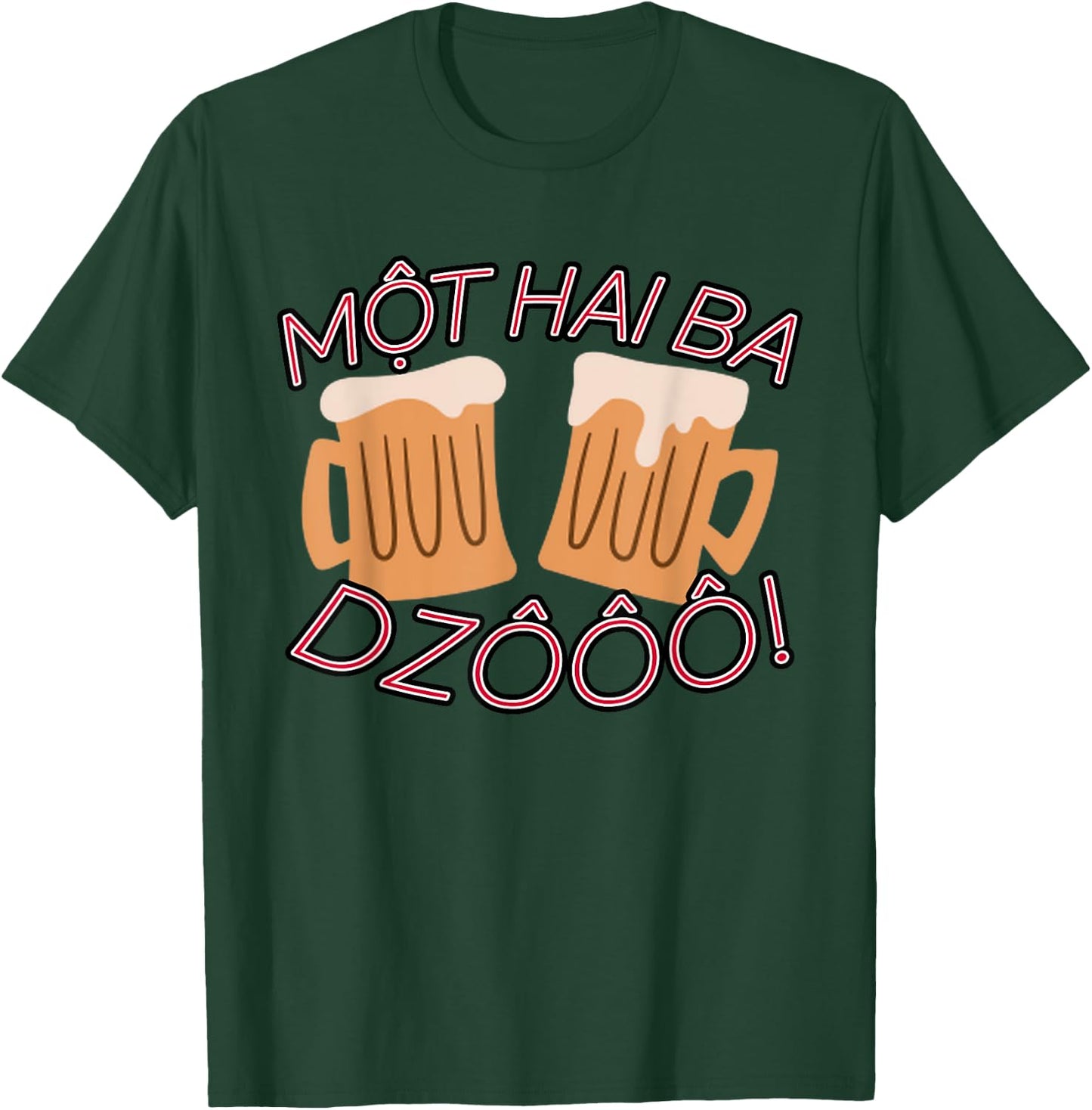 Vietnam Viet Vietnamese Mot Hai Ba Dzo One Two Three Cheers T-Shirt - T-Shirt | Forest