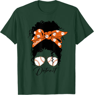 Datroit Messy Bun Souvenir I Love Datroit T-Shirt - T-Shirt | Forest