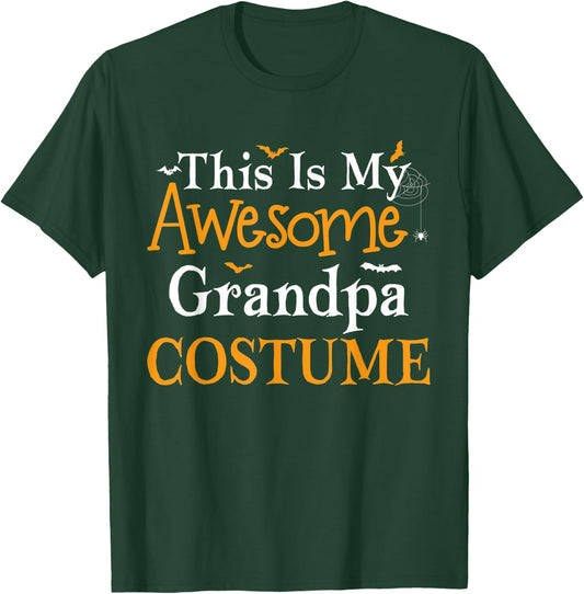 This Is My Awesome Grandpa Costume Halloween Party Matching T-Shirt - T-Shirt | Forest
