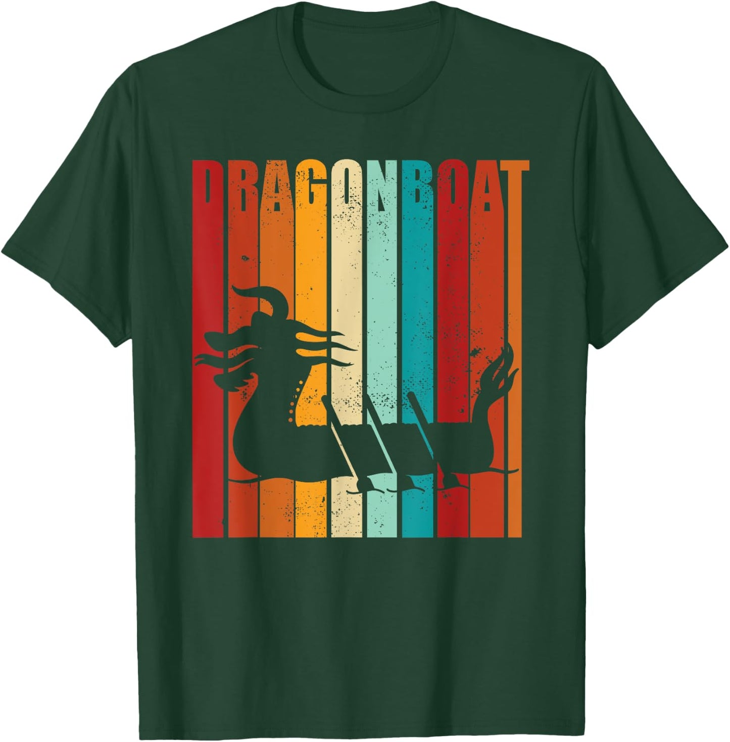 Dragon boat racing dragon boat retro paddling design T-Shirt - T-Shirt | Forest