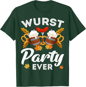 Wurst Party Ever Beer German Oktoberfest Funny T-Shirt - T-Shirt | Forest