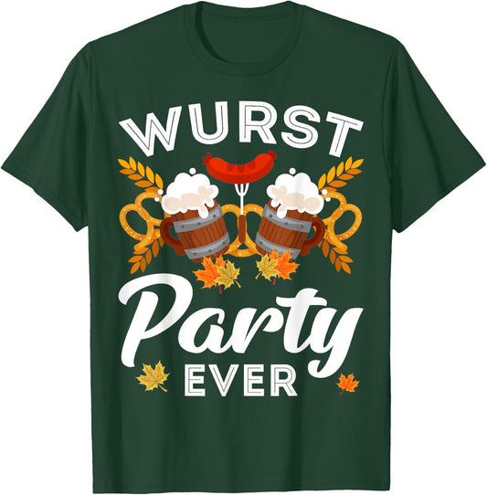 Wurst Party Ever Beer German Oktoberfest Funny T-Shirt - T-Shirt | Forest
