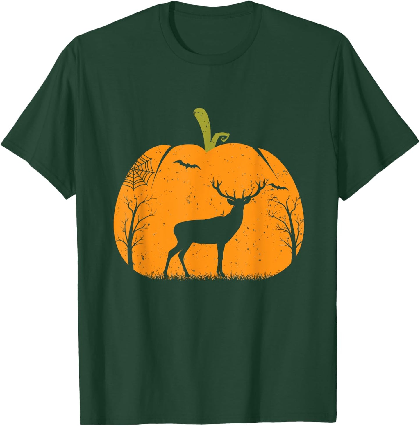 Deer Halloween Costume Hunting Pumpkin Deer Lovers T-Shirt - T-Shirt | Forest