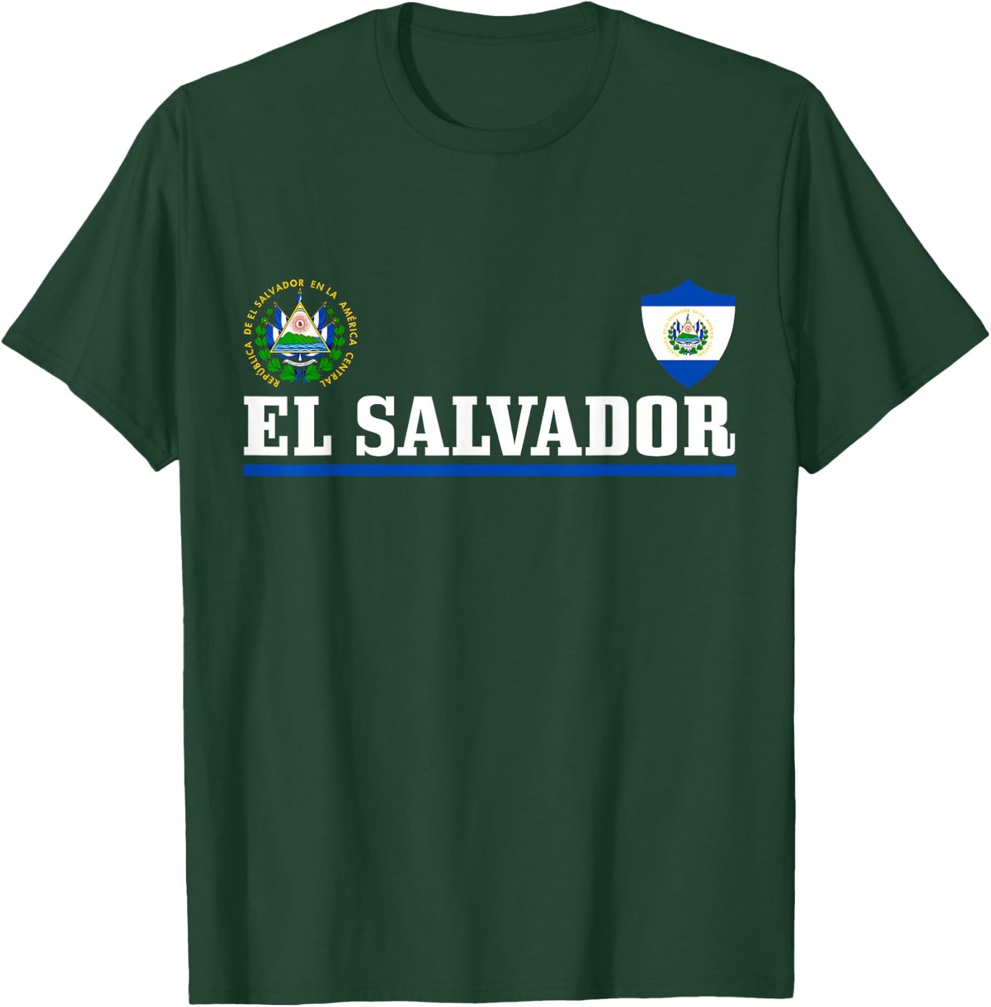 El Salvador Pride Salvadoran Flag T-Shirt - T-Shirt | Forest