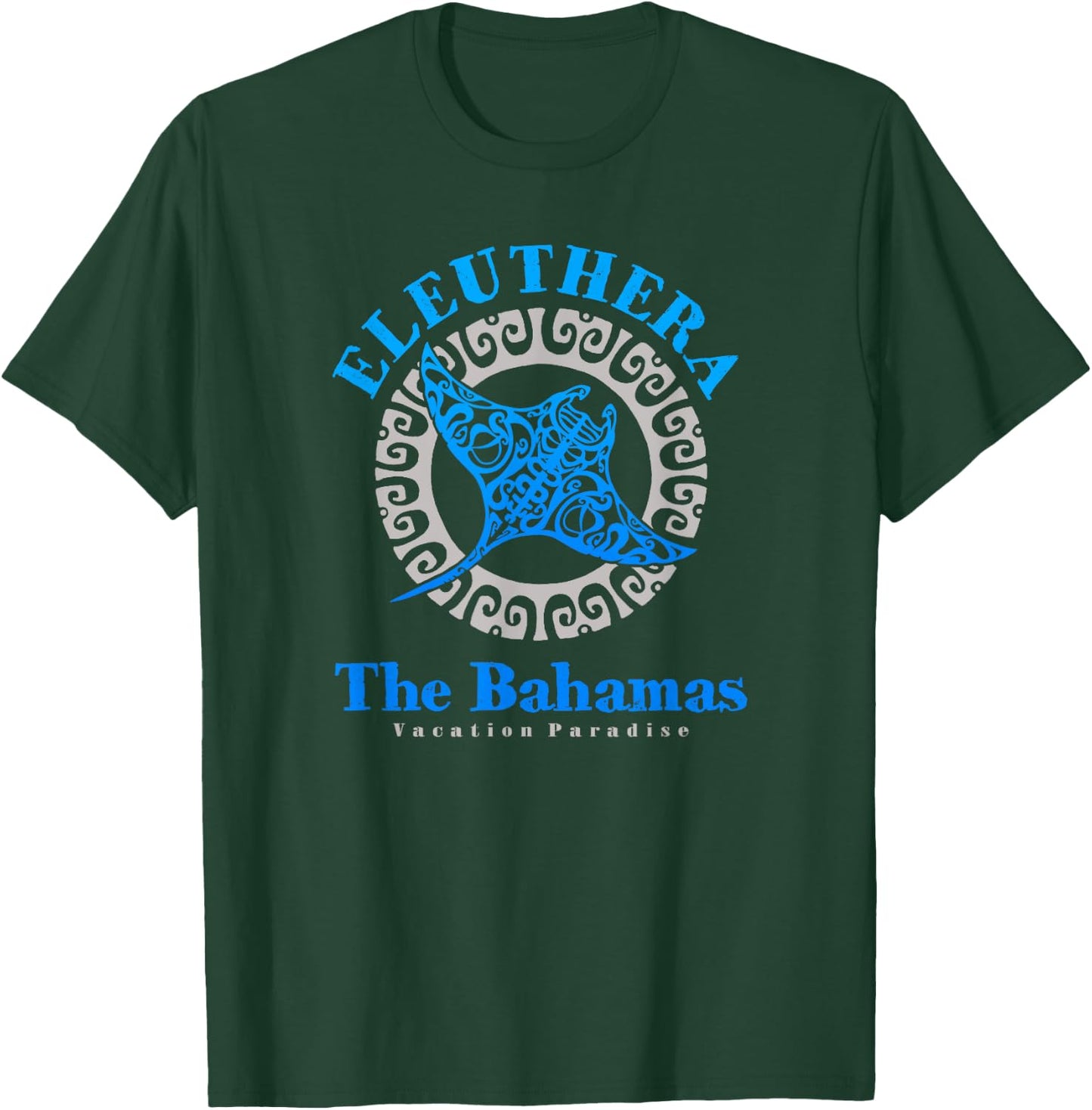 Manta Ray Eleuthera Bahamas Tribal Tattoo T-Shirt - T-Shirt | Forest