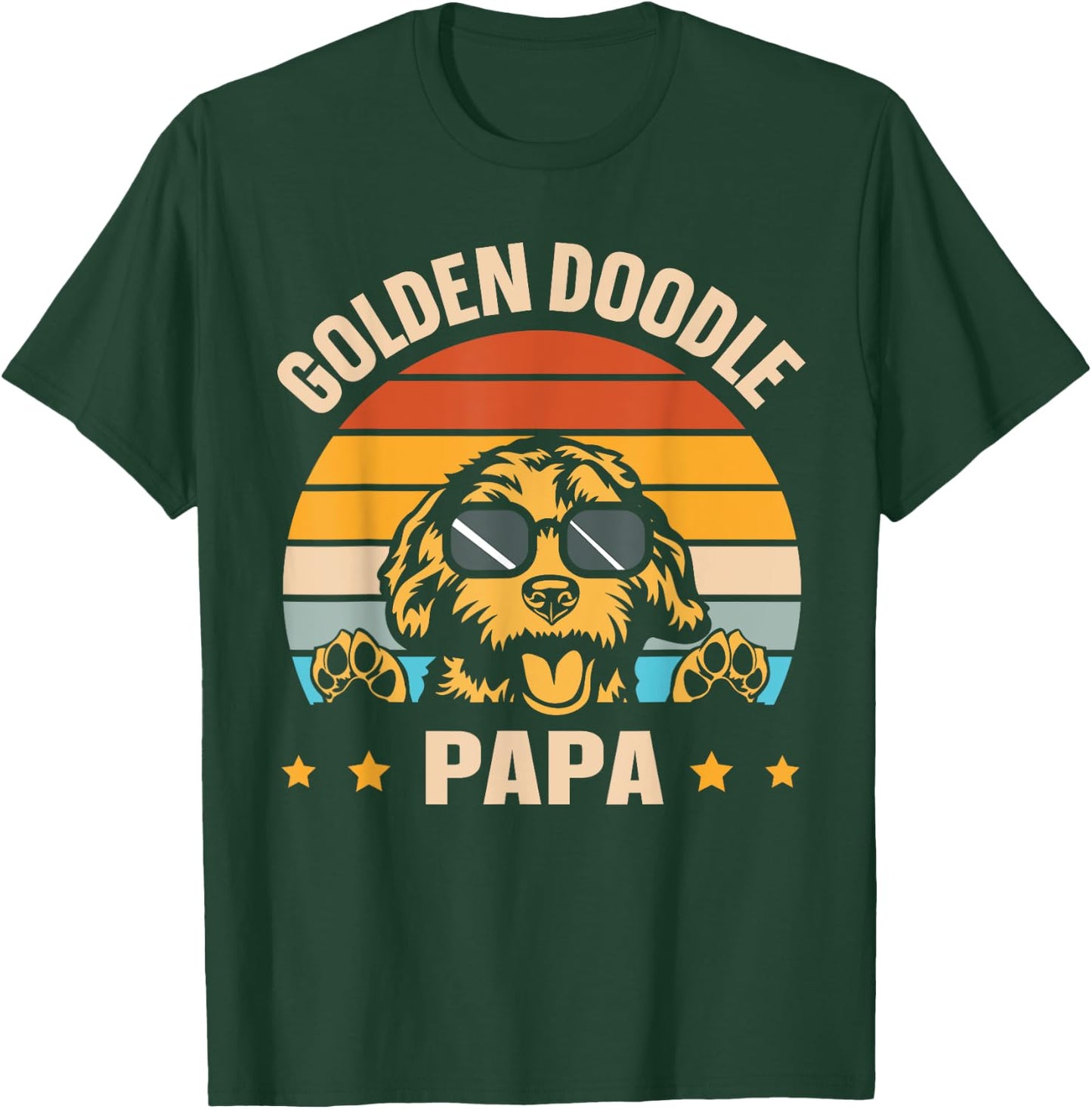 Golden Doodle Papa Design for a Goldendoodle Dad T-Shirt - T-Shirt | Forest