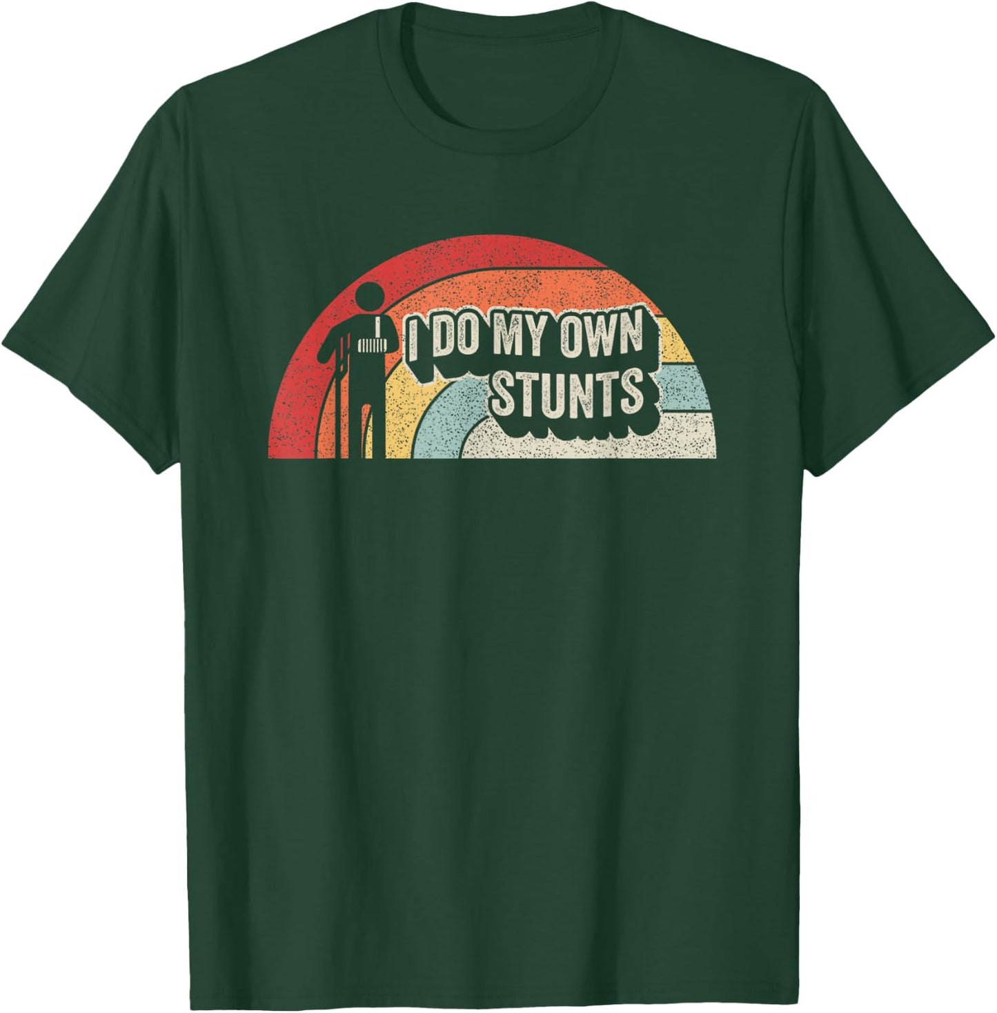 Retro Broken Arm Hand Wrist Elbow Injury Get Well Soon Gift T-Shirt - T-Shirt | Forest