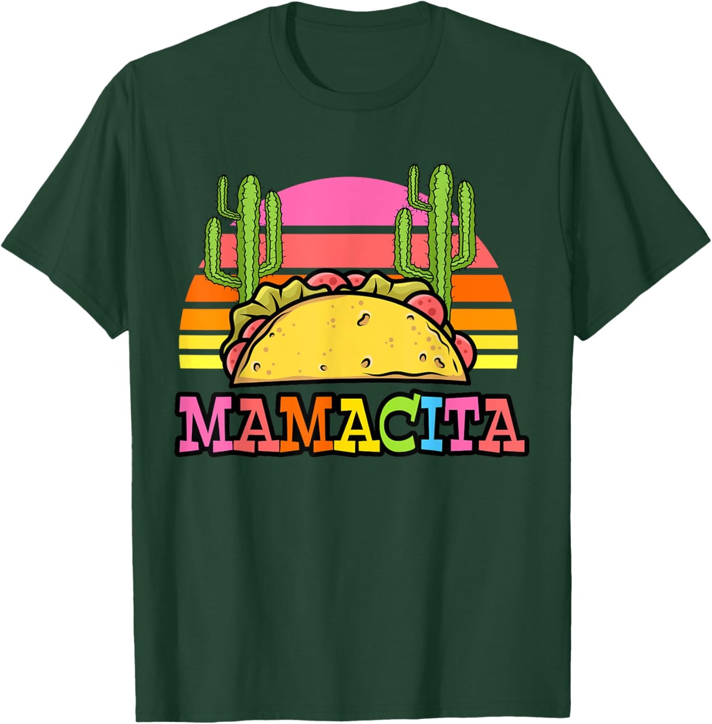 Mamacita Funny Taco Cactus Cinco De Mayo Fiesta Outfit Women T-Shirt - T-Shirt | Forest