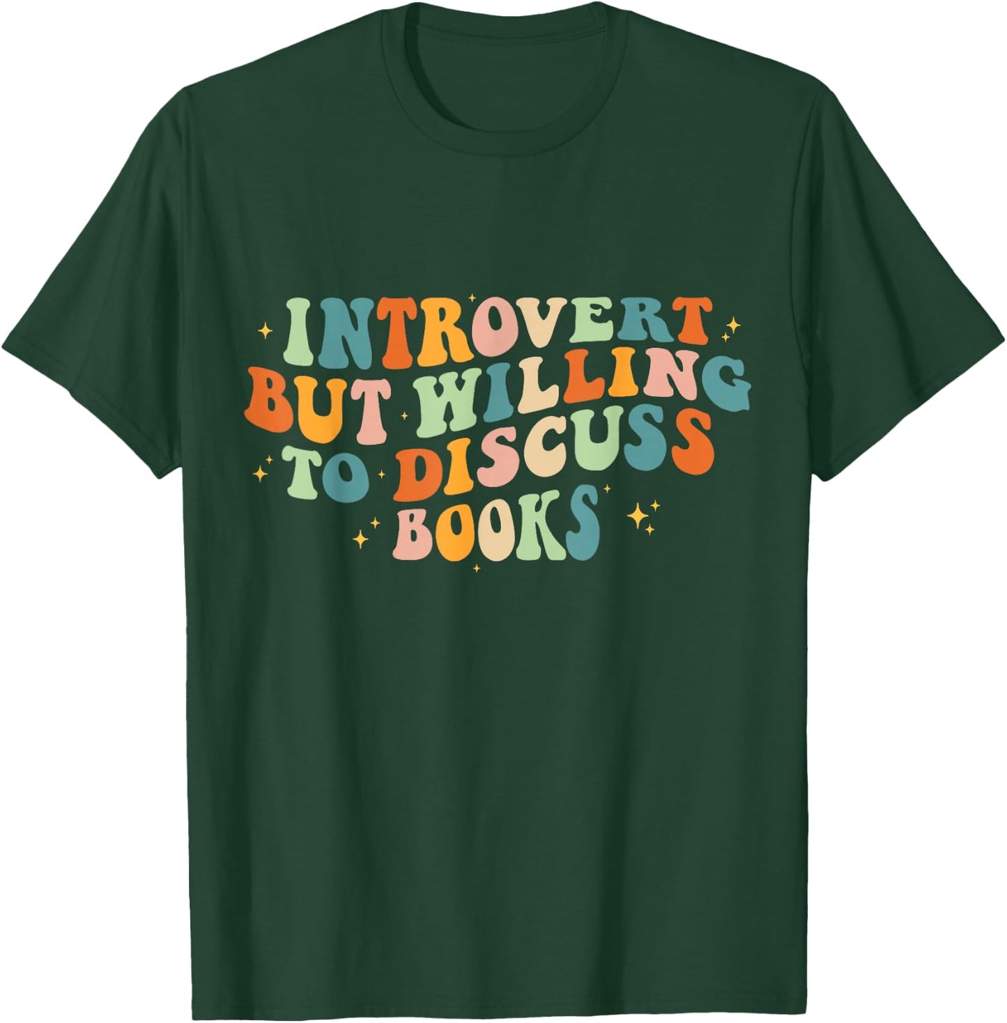 Introverted But Willing To Discuss Books Introverts Book T-Shirt - T-Shirt | Forest