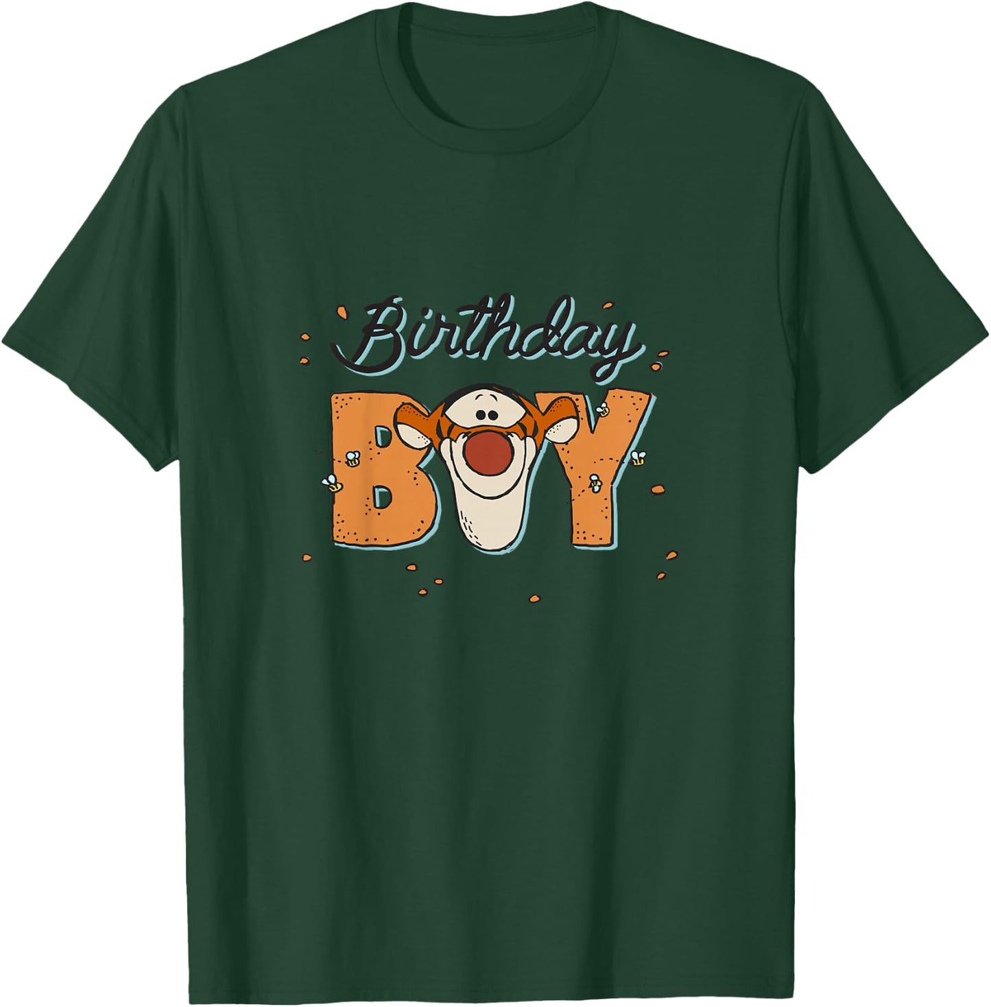 Kids Disney Winnie The Pooh Birthday Boy Tigger Face Youth T-Shirt - T-Shirt | Forest