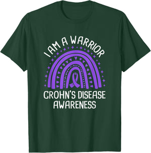 I Am A Warrior Crohn's Disease Awareness T-Shirt - T-Shirt | Forest