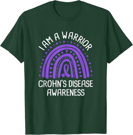 I Am A Warrior Crohn's Disease Awareness T-Shirt - T-Shirt | Forest