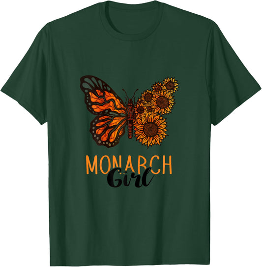 Monarch Butterfly Lover Insect Monarch Girl Entomology T-Shirt - T-Shirt | Forest