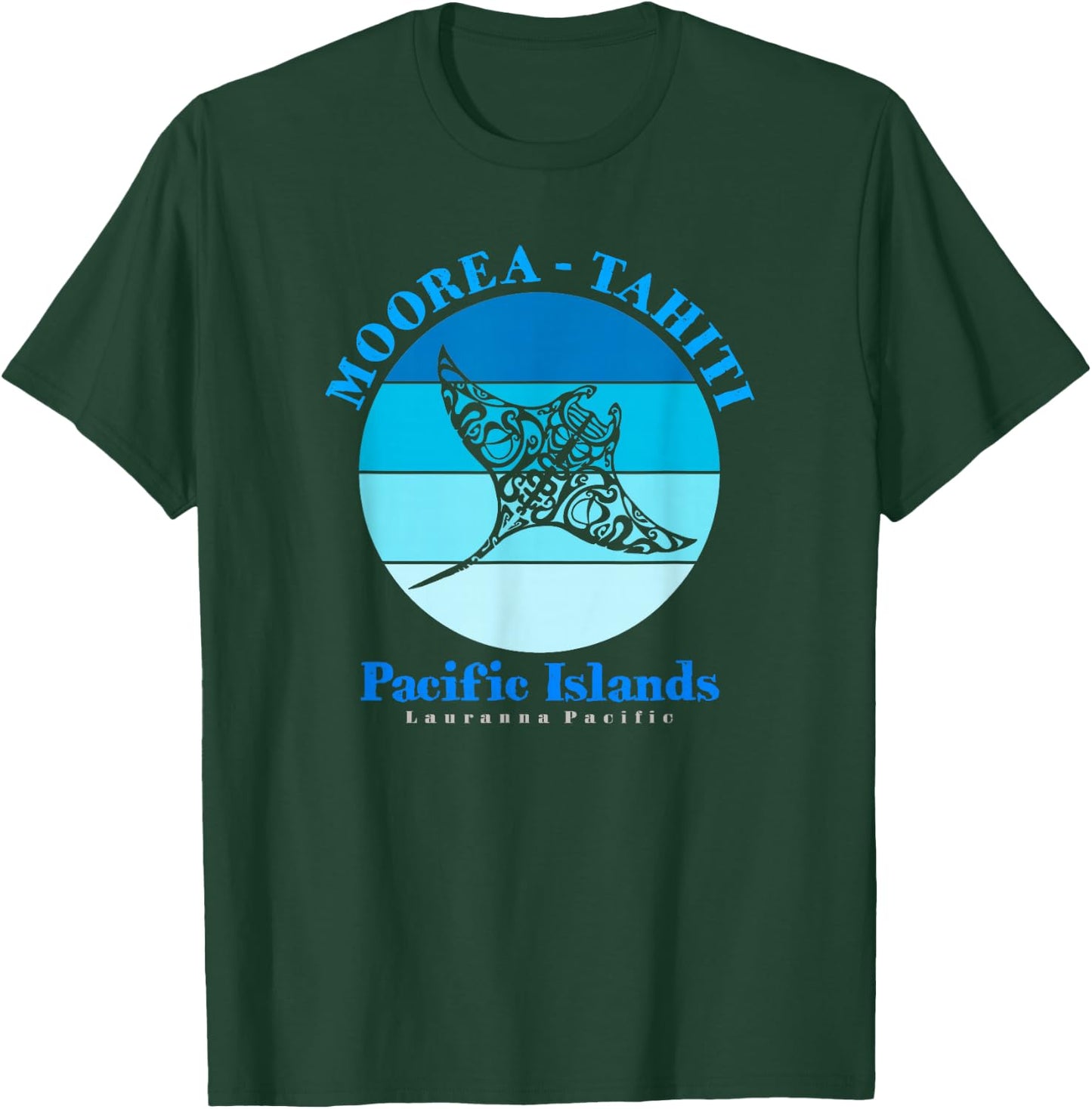 Manta Ray Moorea Tahiti Ocean T-Shirt - T-Shirt | Forest