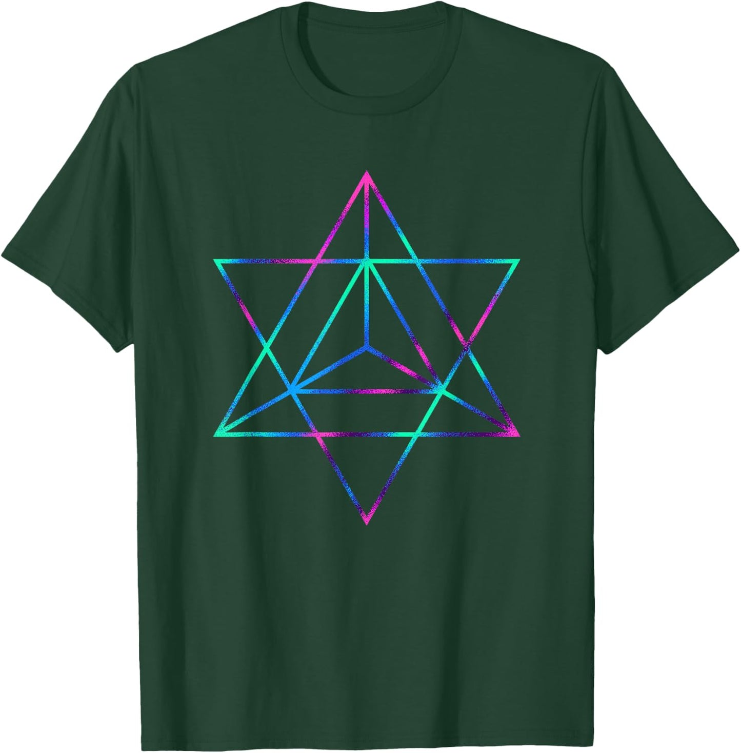 Sacred Geometry Star Tetrahedron Merkaba T-Shirt - T-Shirt | Forest
