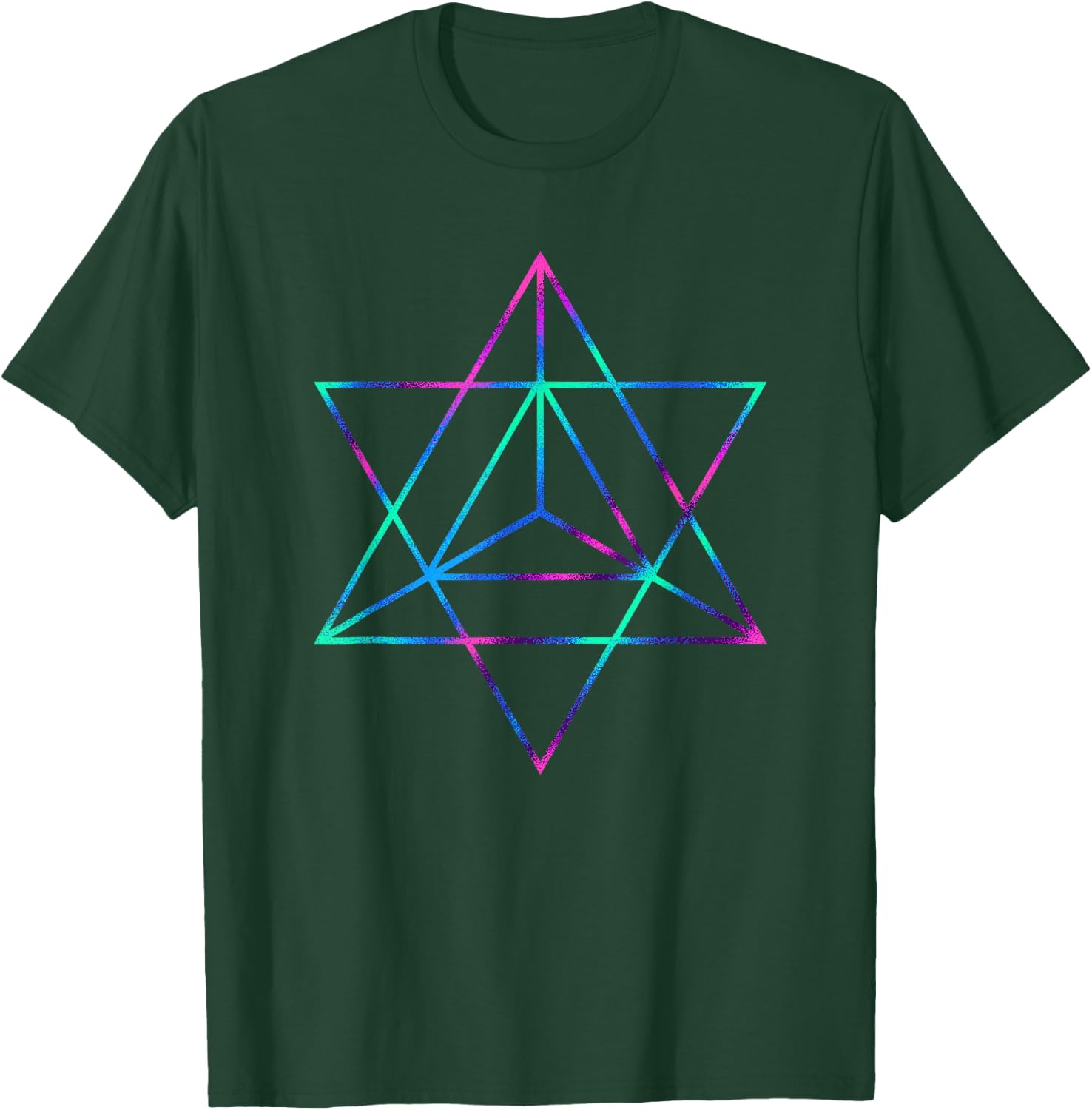 Sacred Geometry Star Tetrahedron Merkaba T-Shirt - T-Shirt | Forest