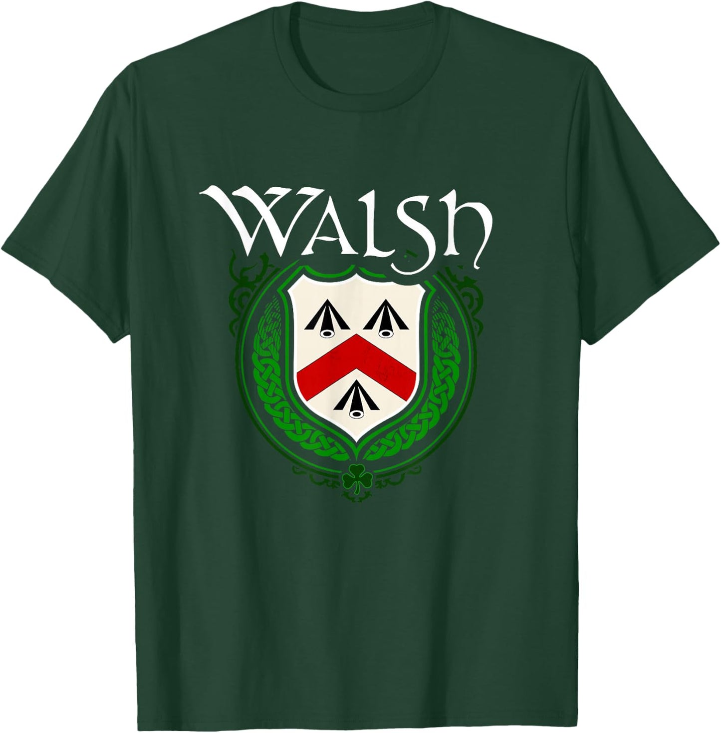 Walsh Surname Irish Clan Tartan Badge Ireland T-Shirt - T-Shirt | Forest