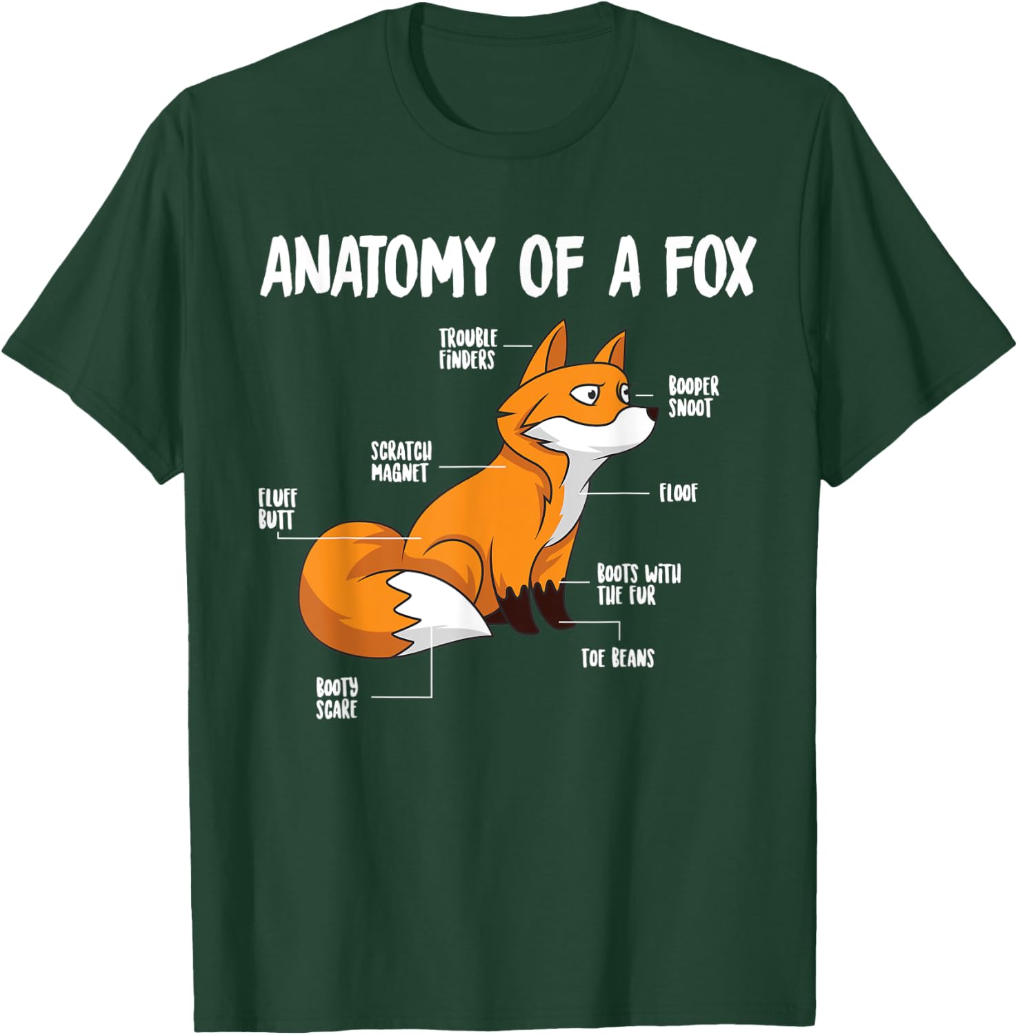 Anatomy Of A Fox T-Shirt - T-Shirt | Forest