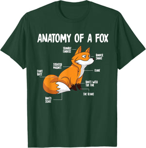 Anatomy Of A Fox T-Shirt - T-Shirt | Forest