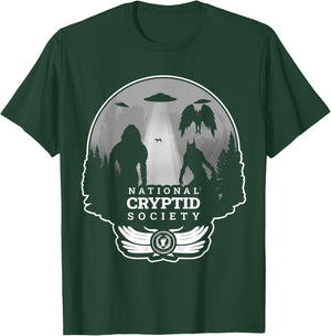 Monsters Creatures Moth Man Wolf Bigfoot Halloween Cryptid T-Shirt - T-Shirt | Forest