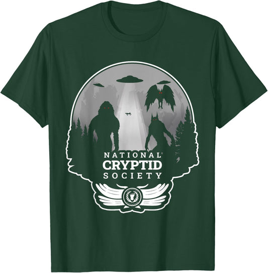 Monsters Creatures Moth Man Wolf Bigfoot Halloween Cryptid T-Shirt - T-Shirt | Forest