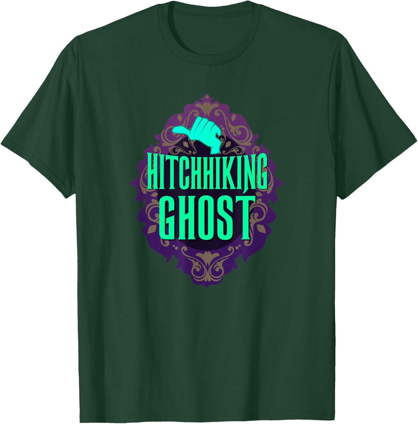 Hitchhiking Ghost Halloween Party T-Shirt - T-Shirt | Forest