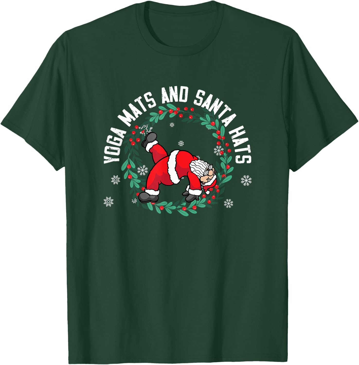 Yoga Practitioner Namasleigh Xmas Meditation Christmas Yoga T-Shirt - T-Shirt | Forest