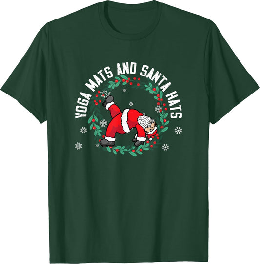 Yoga Practitioner Namasleigh Xmas Meditation Christmas Yoga T-Shirt - T-Shirt | Forest
