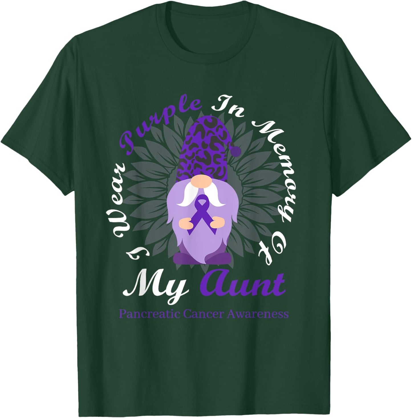 I Wear Purple In Memory Of My Aunt Pancreatic Cancer T-Shirt - T-Shirt | Forest