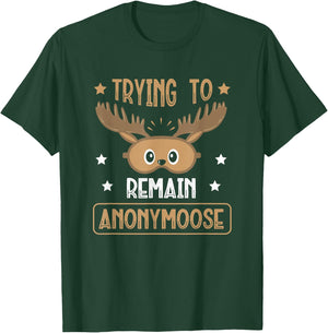 Trying To Remain Anonymoose Wildlife Animal Alces Deer T-Shirt - T-Shirt | Forest