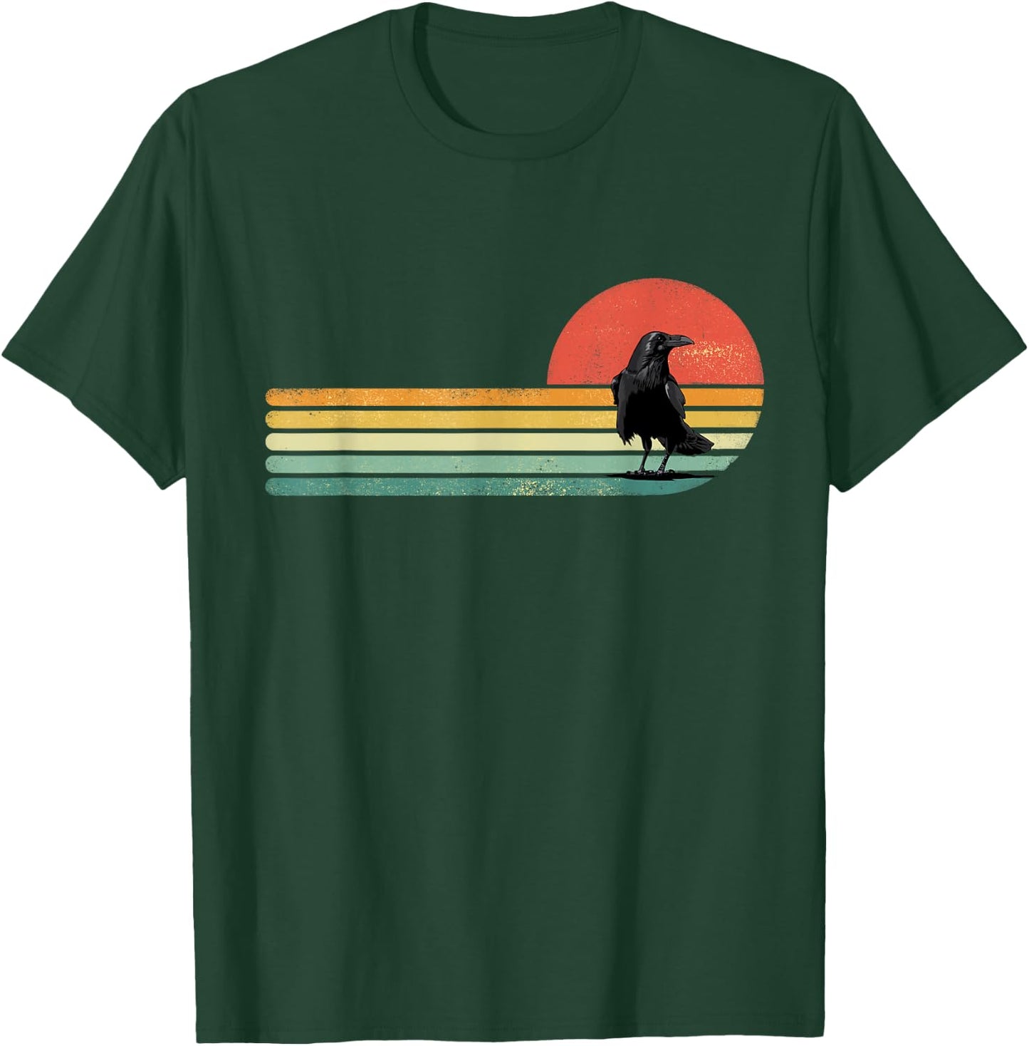 Raven Crow Shirt Retro Style Animal Bird Lover Bird Watcher T-Shirt - T-Shirt | Forest